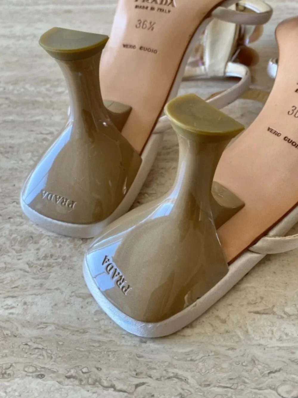 Vintage Prada Paillette Mule Sandal Heels - Picture 10 of 11